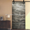 Movable plank panel wooden doors design catalogue surface stained sliding barn door for partition